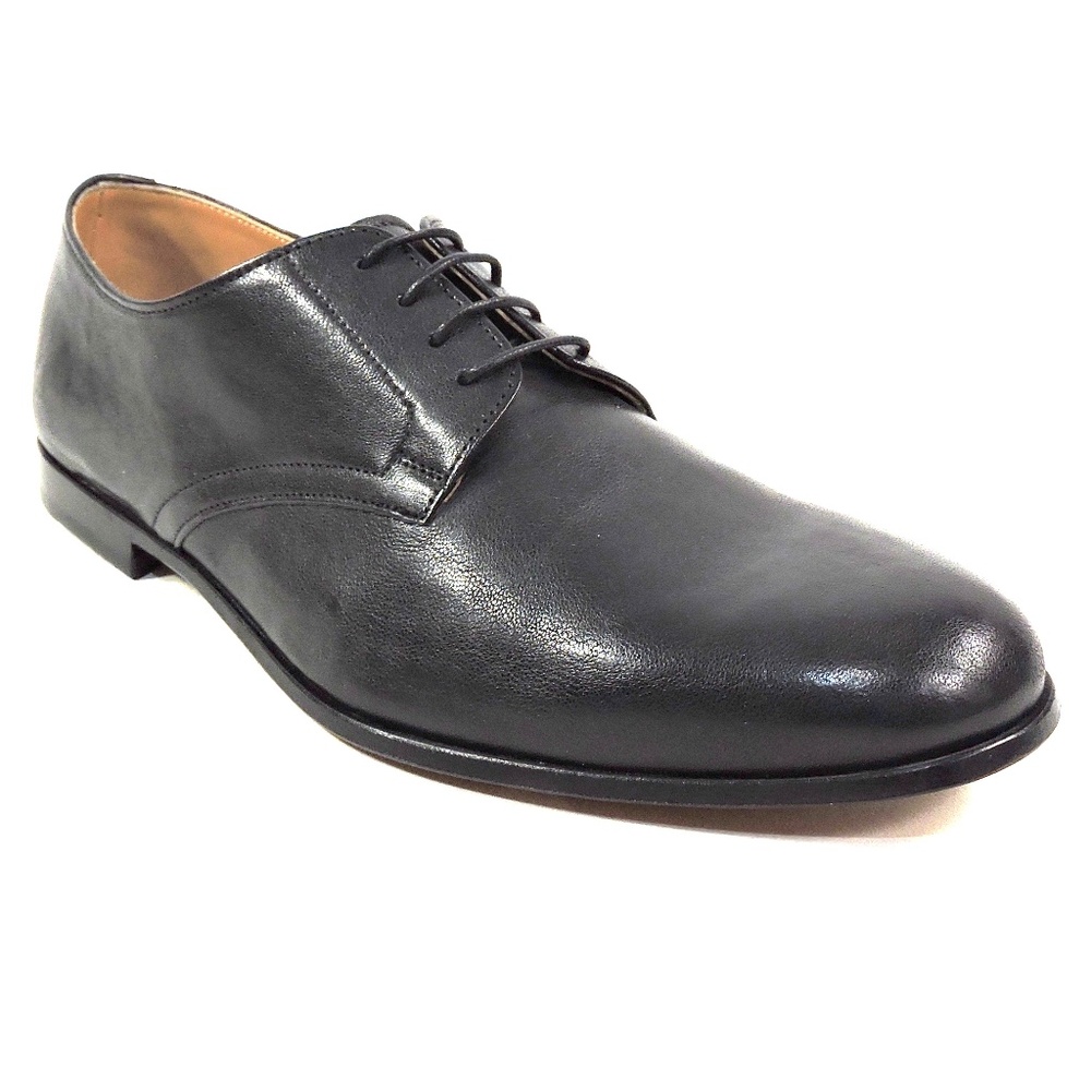 ALBERTO CICCIOLI 🇮🇹 MEN'S BLACK SOFT LEATHER COMFORT DERBY SHOES - Picture 3 of 7